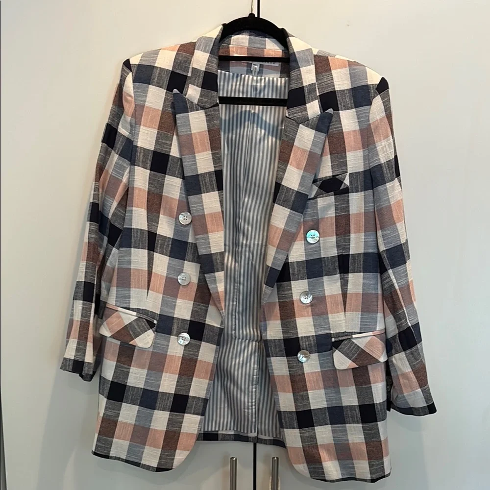 Veronica Beard Checkered Dickey Blazer - Picture 3 of 3